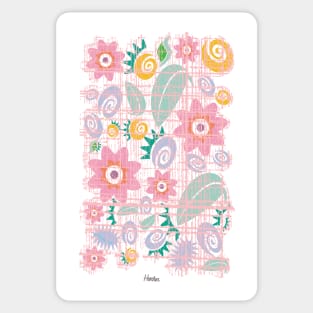 Pink Flowers Sticker